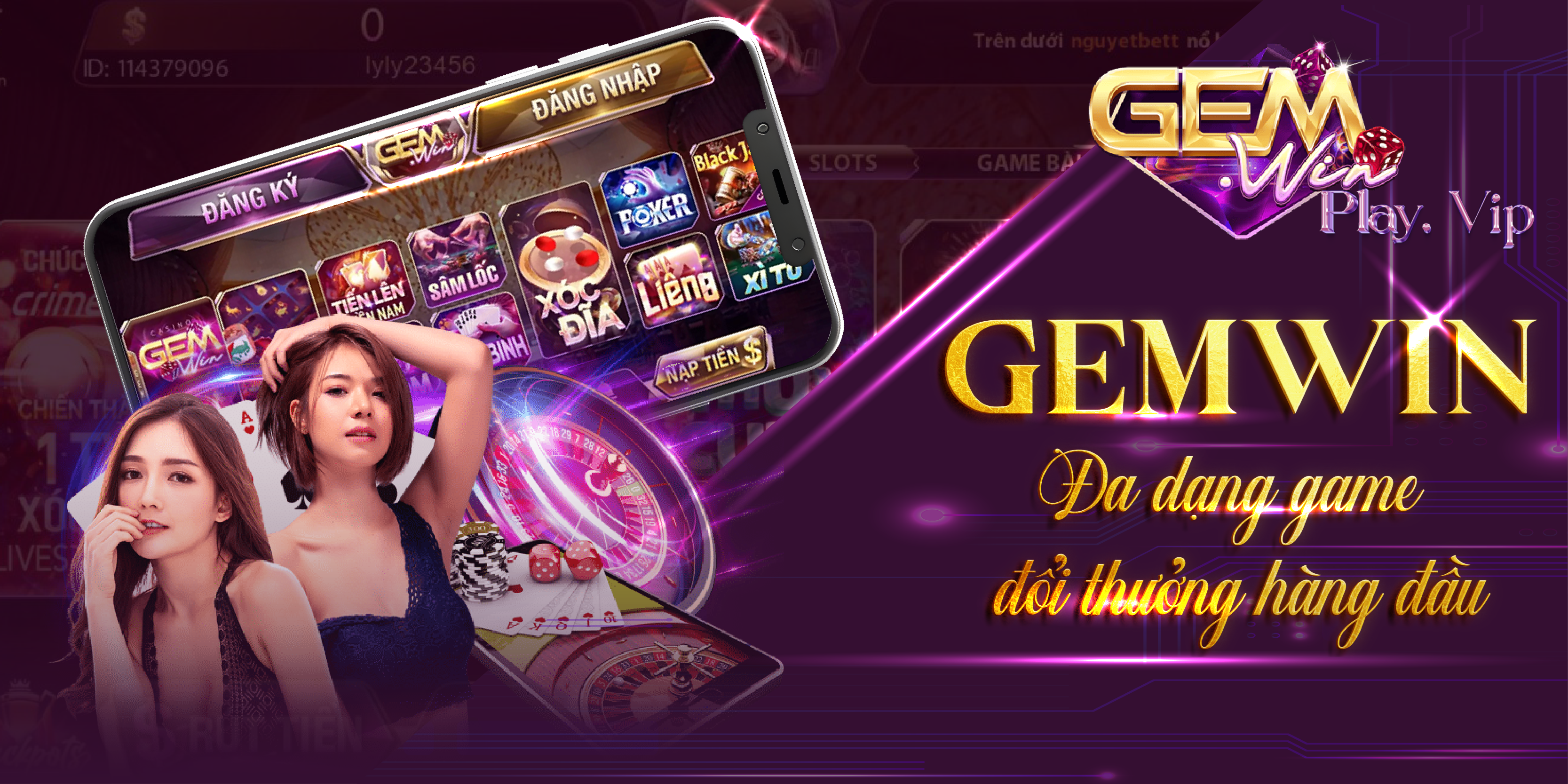 Gemwin - Đa dạng game đổi thưởng hàng đầu trong 2024